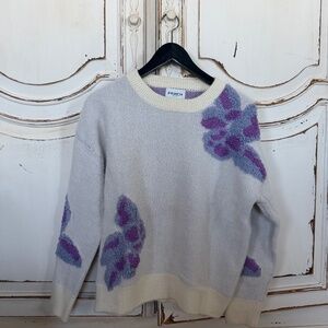 Women’s French Connection sweater with Lavendar flowers